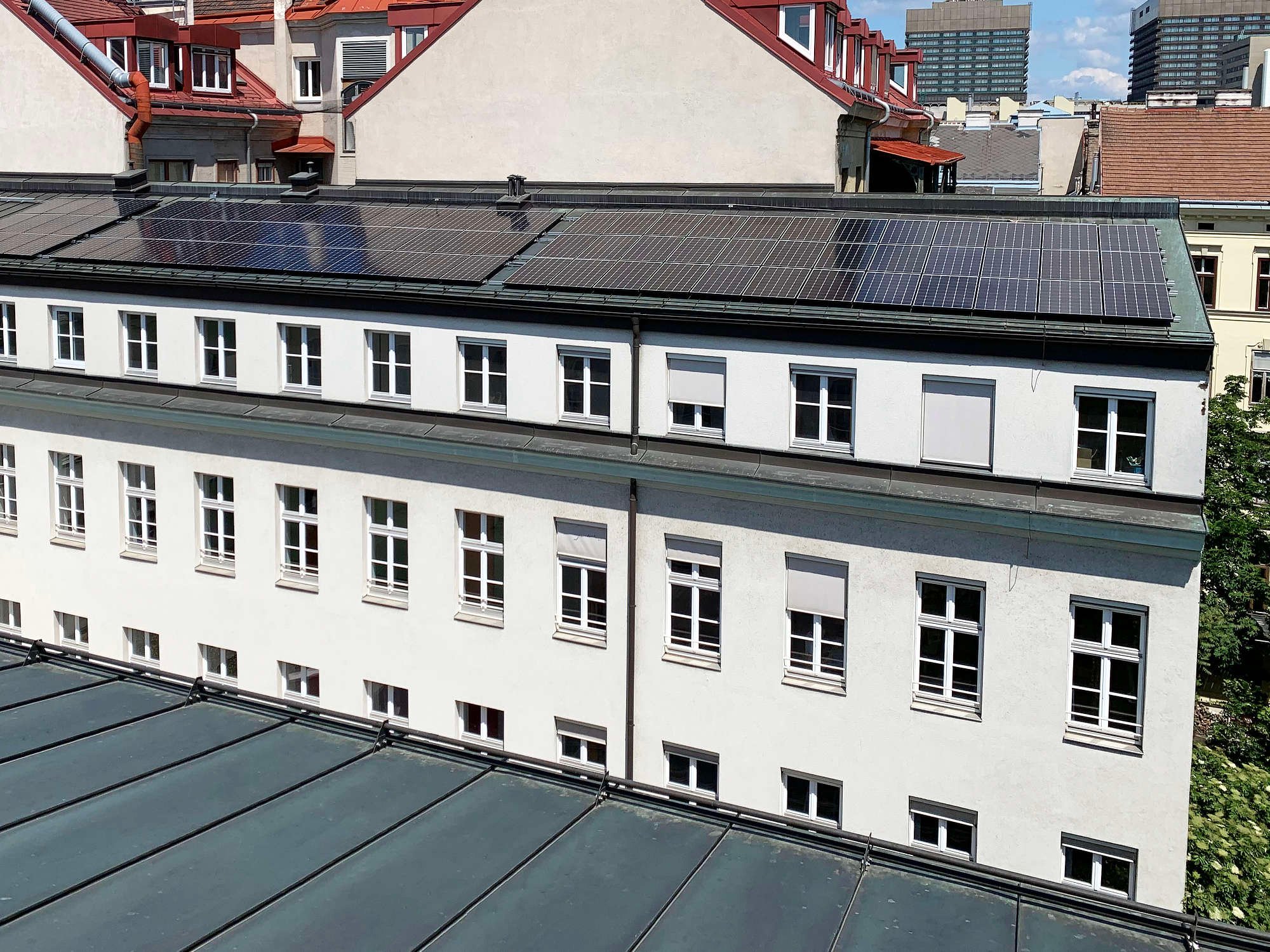 PV-Anlage auf österreichischem Siedlungswerk