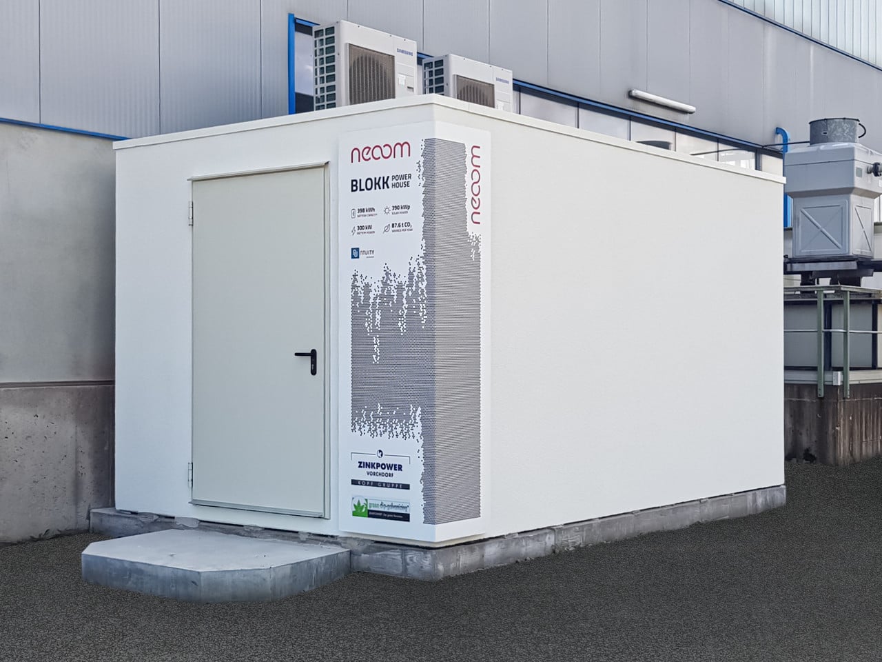 Container for the BLOKK power storage